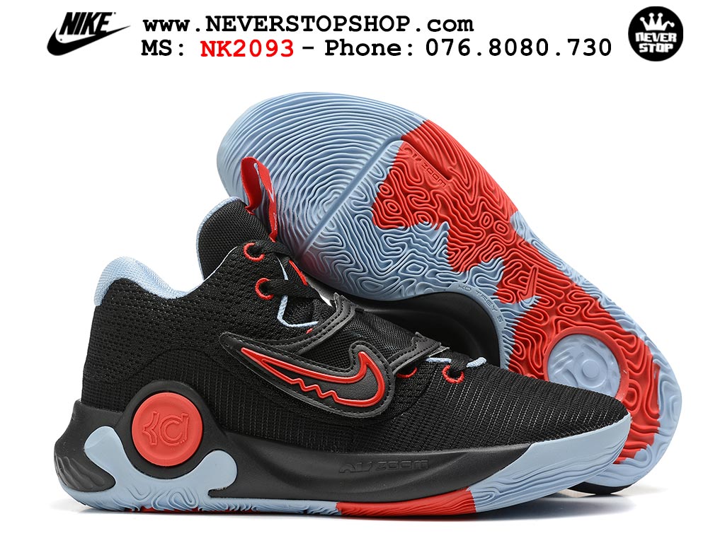 Giày bóng rổ nam Nike KD Trey 5 X Đen Đỏ bản đẹp chuẩn replica 1:1 authentic giá rẻ tại NeverStop Sneaker Shop Hồ Chí Minh