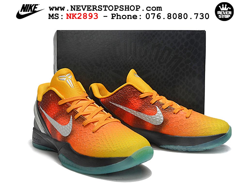 Giày bóng rổ nam nữ Nike Kobe 6 Vàng Đỏ hàng đẹp replica 1:1 best quality giá rẻ tại NeverStop Sneaker Shop Quận 3 HCM