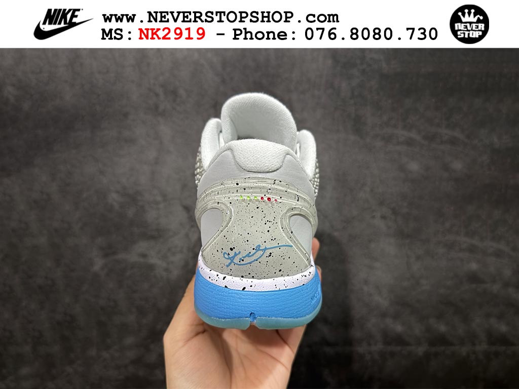 Giày bóng rổ nam nữ Nike Kobe 6 Xám Xanh Da Trời hàng đẹp replica 1:1 best quality giá rẻ tại NeverStop Sneaker Shop Quận 3 HCM