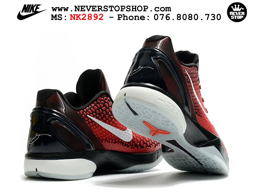 Giày bóng rổ nam nữ Nike Kobe 6 Đỏ Đen hàng đẹp replica 1:1 best quality giá rẻ tại NeverStop Sneaker Shop Quận 3 HCM