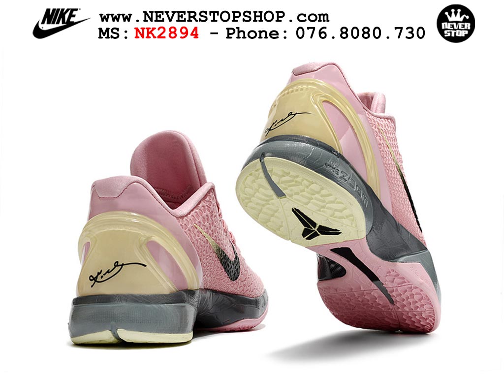 Giày bóng rổ nam nữ Nike Kobe 6 Hồng Đen hàng đẹp replica 1:1 best quality giá rẻ tại NeverStop Sneaker Shop Quận 3 HCM