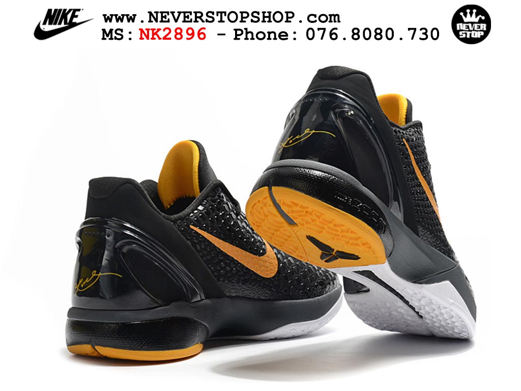Giày bóng rổ NIKE KOBE 6 BLACK DEL SOL cổ thấp hàng chuẩn replica 1:1 like auth, giá rẻ tốt nhất quận 3 HCM tại NeverStop Sneaker Shop Giày bóng rổ nam nữ Nike Kobe 6 Đen Vàng hàng đẹp replica 1:1 best quality giá rẻ tại NeverStop Sneaker Shop Quận 3 HCM