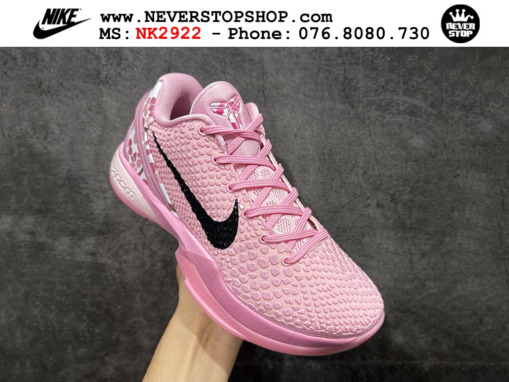 Giày bóng rổ nam nữ Nike Kobe 6 Hồng Đen hàng đẹp replica 1:1 best quality giá rẻ tại NeverStop Sneaker Shop Quận 3 HCM