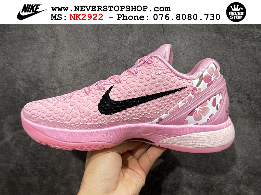 Giày bóng rổ nam nữ Nike Kobe 6 Hồng Đen hàng đẹp replica 1:1 best quality giá rẻ tại NeverStop Sneaker Shop Quận 3 HCM
