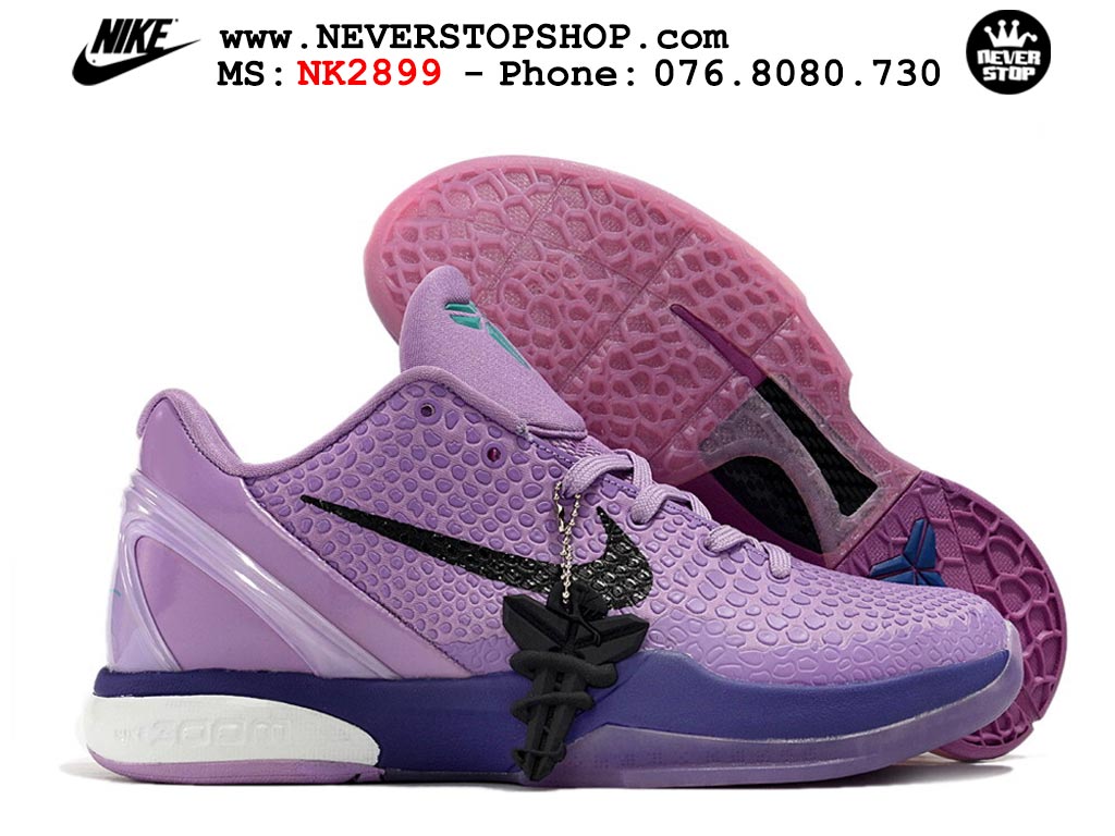 Giày bóng rổ NIKE KOBE 6 COTTON CANDY cổ thấp hàng chuẩn replica 1:1 like auth, giá rẻ tốt nhất quận 3 HCM tại NeverStop Sneaker Shop Giày bóng rổ nam nữ Nike Kobe 6 Hồng Tím hàng đẹp replica 1:1 best quality giá rẻ tại NeverStop Sneaker Shop Quận 3 HCM