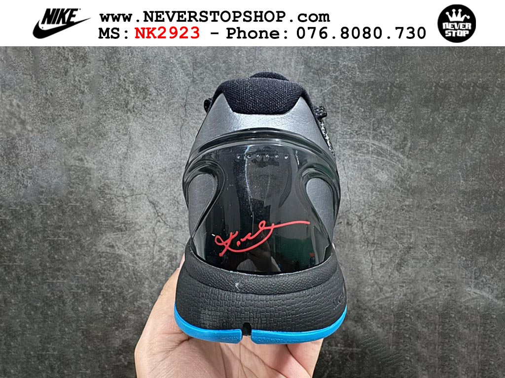Giày bóng rổ nam nữ Nike Kobe 6 Đen Xanh Dương hàng đẹp replica 1:1 best quality giá rẻ tại NeverStop Sneaker Shop Quận 3 HCM