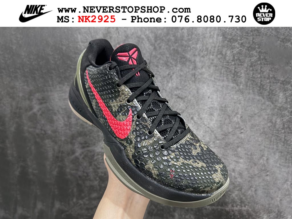 Giày bóng rổ nam nữ Nike Kobe 6 Đen Nâu hàng đẹp replica 1:1 best quality giá rẻ tại NeverStop Sneaker Shop Quận 3 HCM