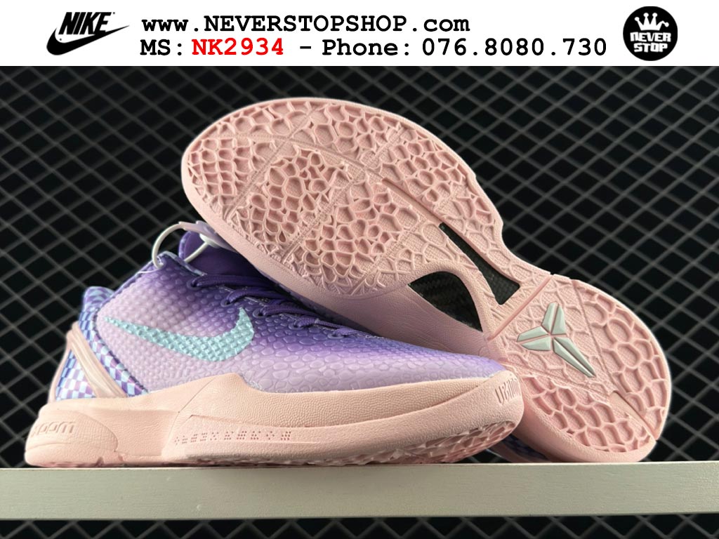 Giày bóng rổ nam nữ Nike Kobe 6 Tím Hồng hàng đẹp replica 1:1 best quality giá rẻ tại NeverStop Sneaker Shop Quận 3 HCM