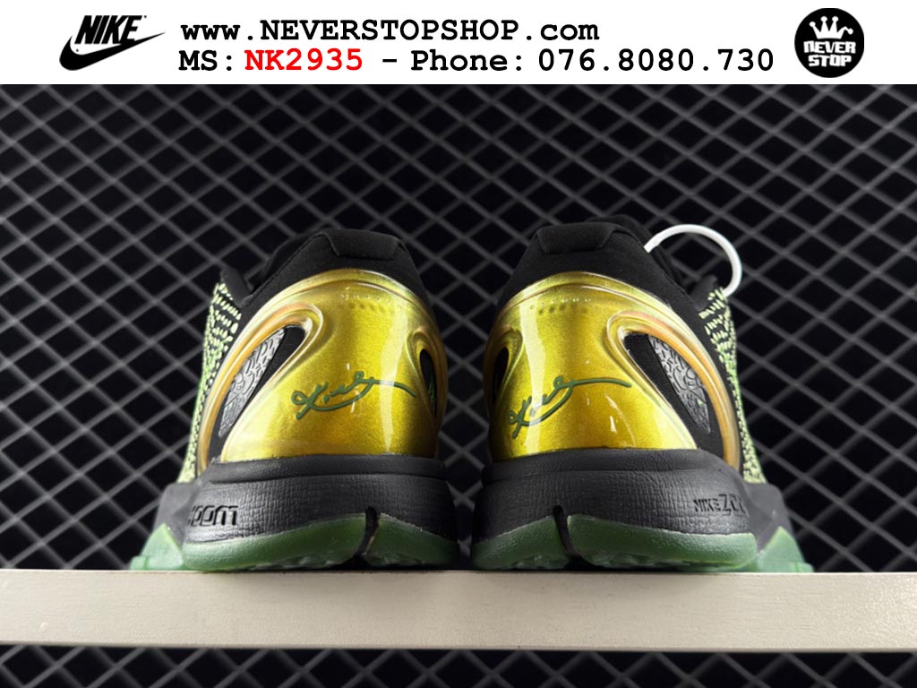 Giày bóng rổ nam nữ Nike Kobe 6 Xanh Lá Vàng hàng đẹp replica 1:1 best quality giá rẻ tại NeverStop Sneaker Shop Quận 3 HCM