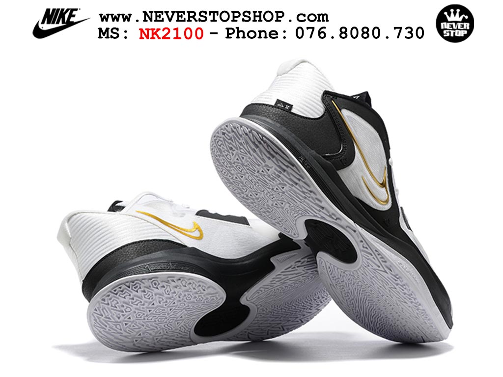 Giày bóng rổ nam cổ thấp Nike Kyrie 5 Low Trắng Đen hàng đẹp chuyên outdoor indoor chất lượng cao giá rẻ tại NeverStop Sneaker Shop Hồ Chí Minh