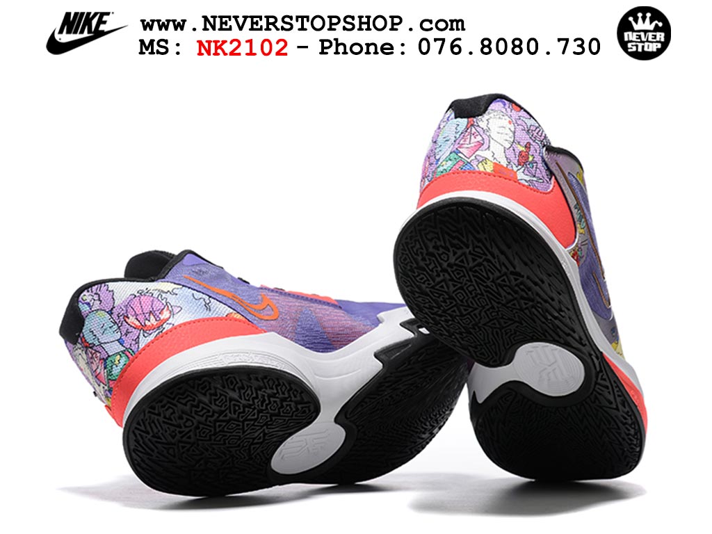 Giày bóng rổ nam cổ thấp Nike Kyrie 5 Low Tím Đỏ hàng đẹp chuyên outdoor indoor chất lượng cao giá rẻ tại NeverStop Sneaker Shop Hồ Chí Minh