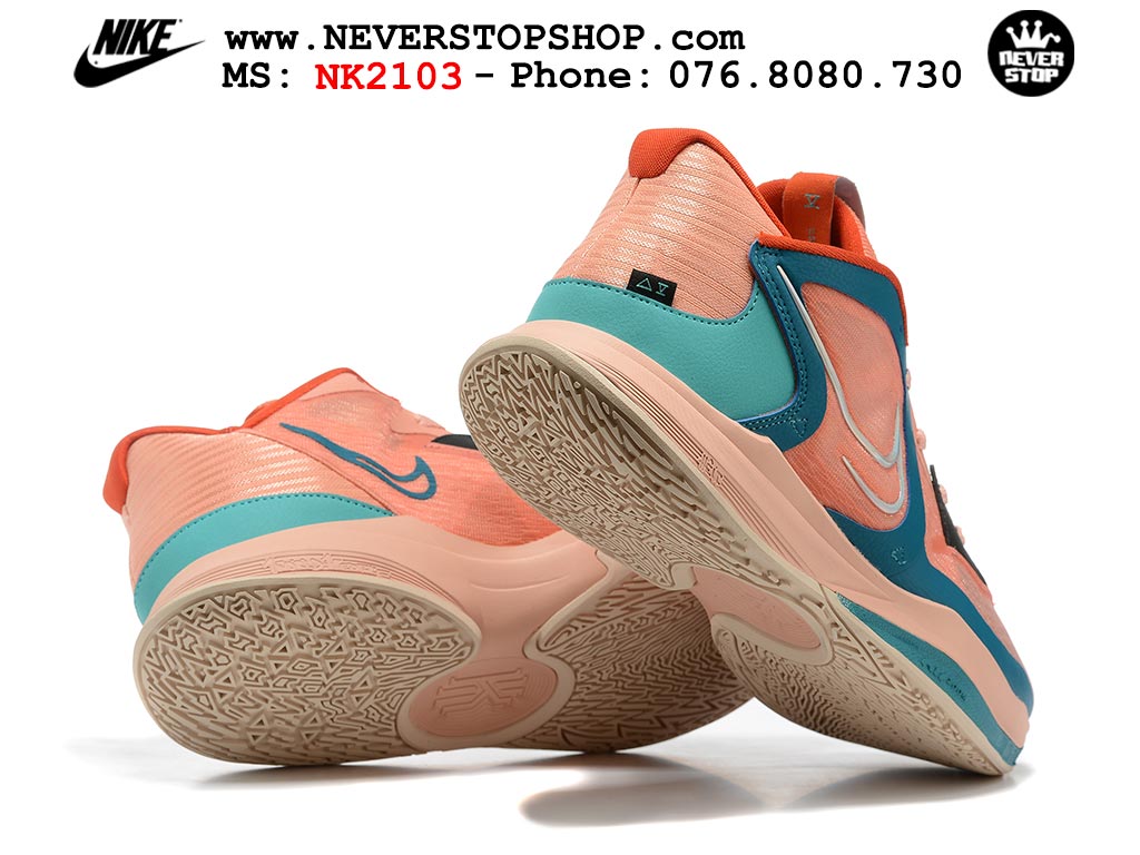 Giày bóng rổ nam cổ thấp Nike Kyrie 5 Low Cam Xanh Dương hàng đẹp chuyên outdoor indoor chất lượng cao giá rẻ tại NeverStop Sneaker Shop Hồ Chí Minh