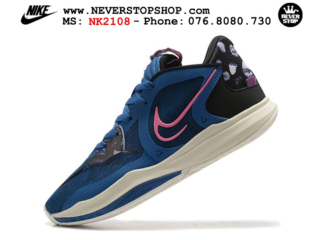 Giày bóng rổ nam cổ thấp Nike Kyrie 5 Low Xanh Dương Đen hàng đẹp chuyên outdoor indoor chất lượng cao giá rẻ tại NeverStop Sneaker Shop Hồ Chí Minh