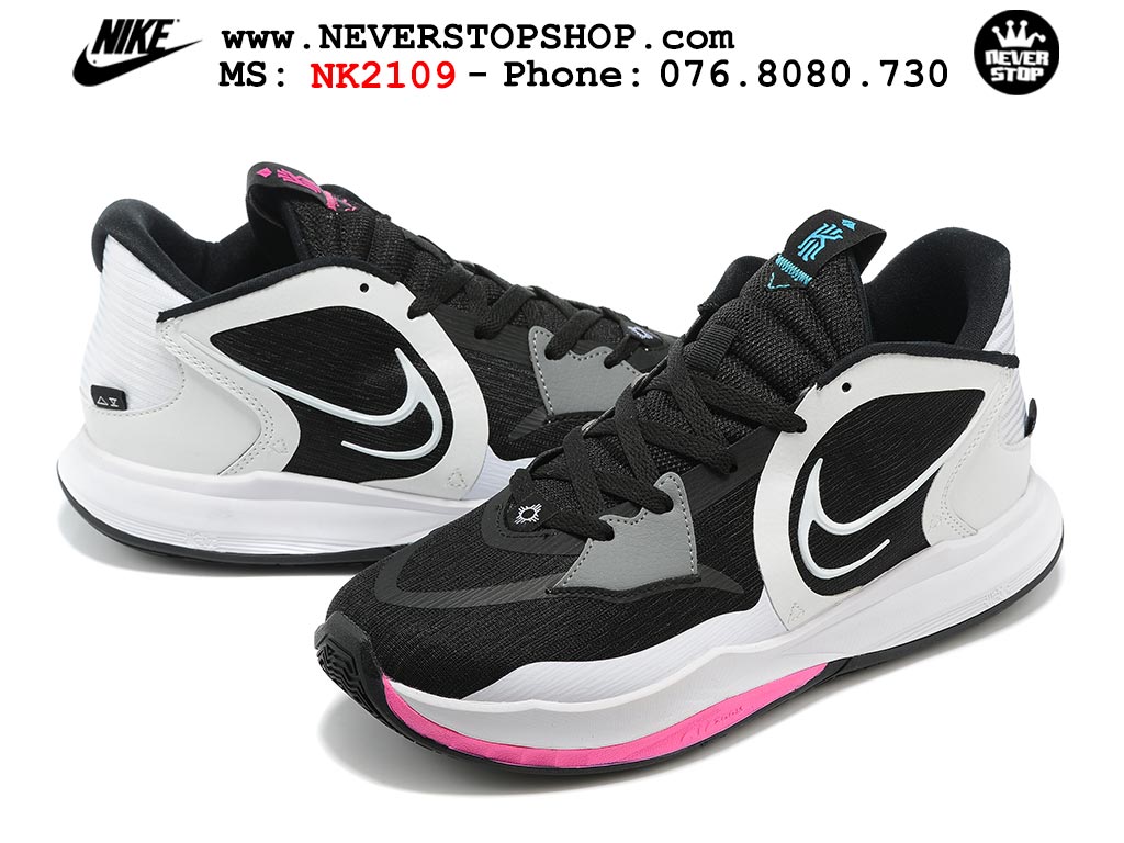 Giày bóng rổ nam cổ thấp Nike Kyrie 5 Low Đen Trắng hàng đẹp chuyên outdoor indoor chất lượng cao giá rẻ tại NeverStop Sneaker Shop Hồ Chí Minh