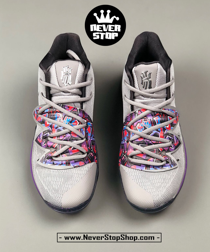 Giày bóng rổ Nike Kyrie 5 Graffiti Grey replica sfake real vnxk cao giá rẻ nhất HCM