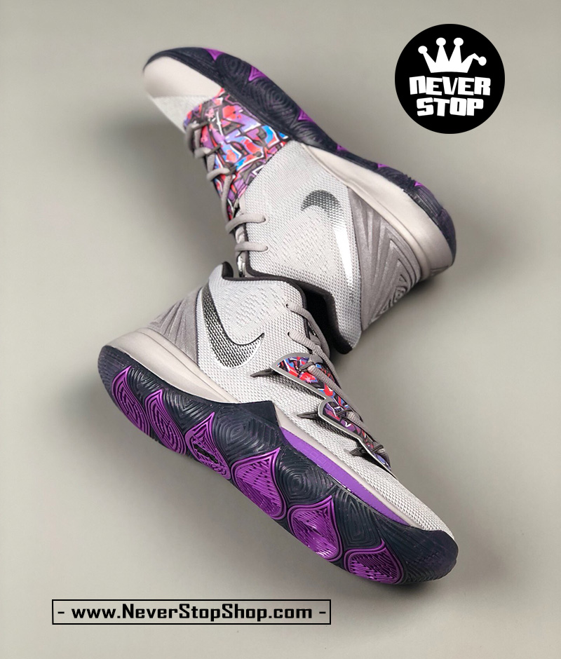 Giày bóng rổ Nike Kyrie 5 Graffiti Grey replica sfake real vnxk cao giá rẻ nhất HCM