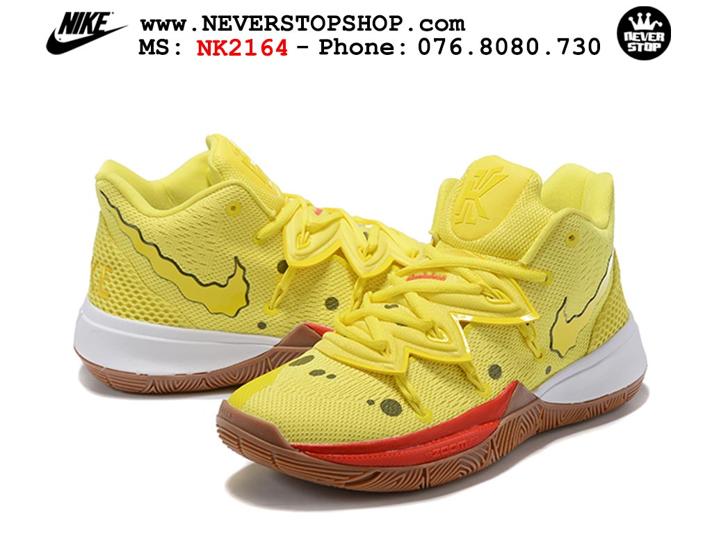 Giày bóng rổ nam nữ Nike Kyrie 5 Vàng Nâu bản đẹp loại siêu cấp replica 1:1 giá rẻ tại NeverStop Sneaker Shop Quận 3 HCM