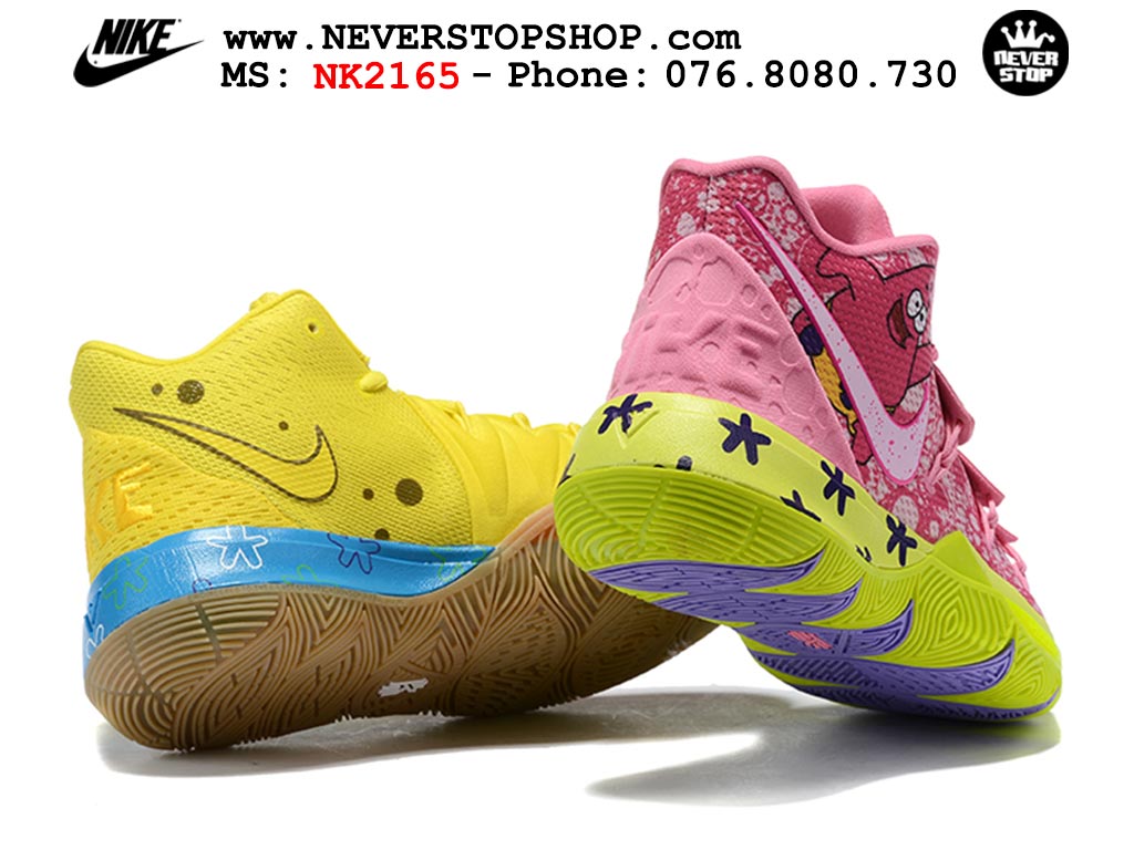 Giày bóng rổ nam nữ Nike Kyrie 5 Vàng Hồng bản đẹp loại siêu cấp replica 1:1 giá rẻ tại NeverStop Sneaker Shop Quận 3 HCM