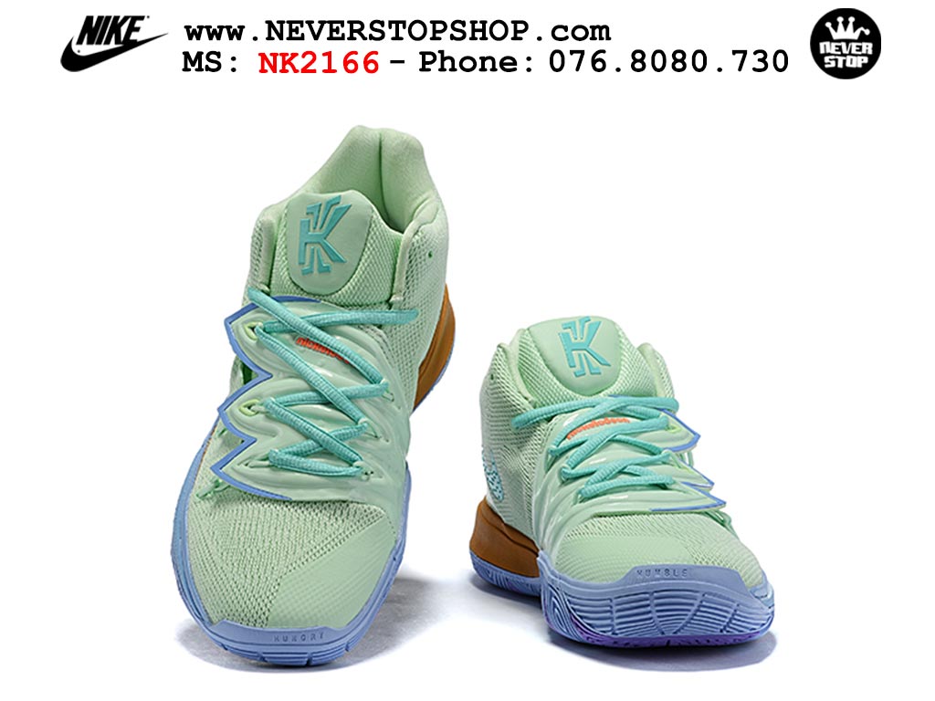 Giày bóng rổ nam nữ Nike Kyrie 5 Xanh Lá Tím bản đẹp loại siêu cấp replica 1:1 giá rẻ tại NeverStop Sneaker Shop Quận 3 HCM