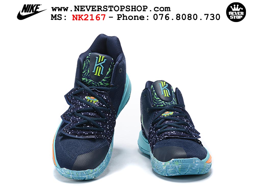 Giày bóng rổ nam nữ Nike Kyrie 5 Xanh Dương bản đẹp loại siêu cấp replica 1:1 giá rẻ tại NeverStop Sneaker Shop Quận 3 HCM