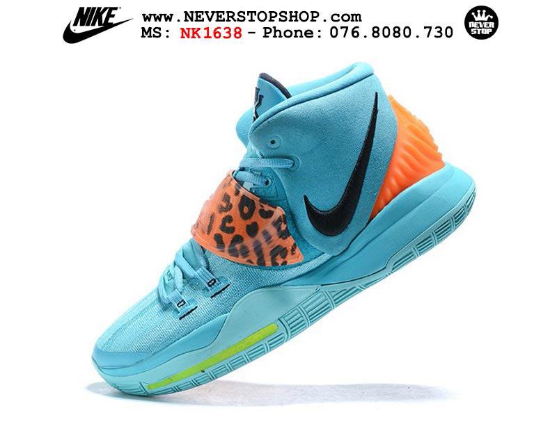 Giày bóng rổ Nike Kyrie 6 Animal Print Blue Orange hàng đẹp chuẩn sfake replica giá rẻ tốt nhất HCM