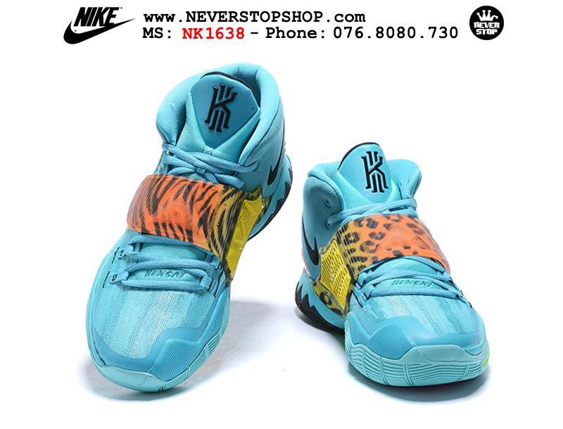 Giày bóng rổ Nike Kyrie 6 Animal Print Blue Orange hàng đẹp chuẩn sfake replica giá rẻ tốt nhất HCM