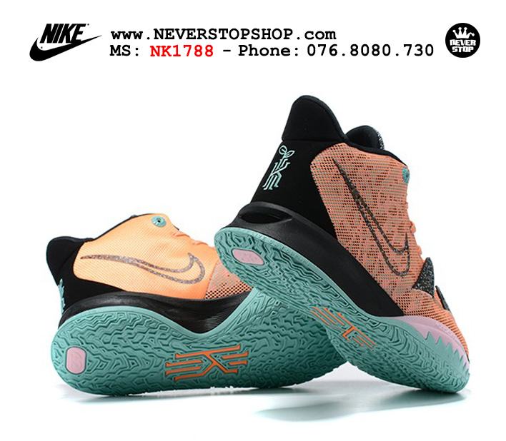 Giày bóng rổ Nike Kyrie 7 Nâu Xanh cổ cao hàng chuẩn sfake replica chuyên outdoor indoor giá tốt HCM