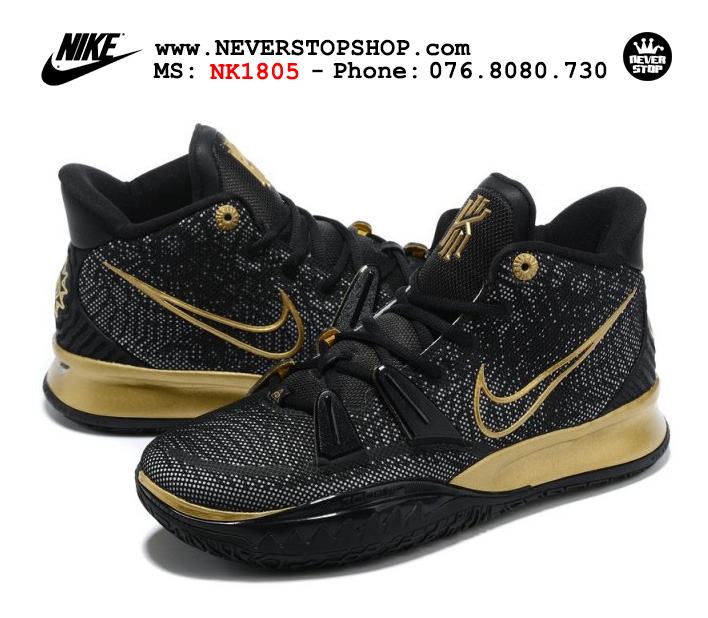 Giày bóng rổ Nike Kyrie 7 Đen Gold cổ cao hàng chuẩn sfake replica chuyên outdoor indoor giá tốt HCM