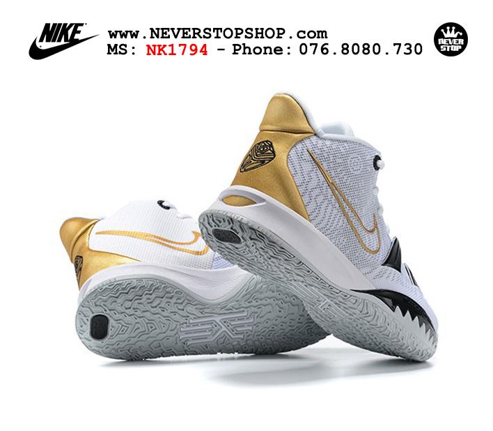 Giày bóng rổ Nike Kyrie 7 Trắng Gold cổ cao hàng chuẩn sfake replica chuyên outdoor indoor giá tốt HCM
