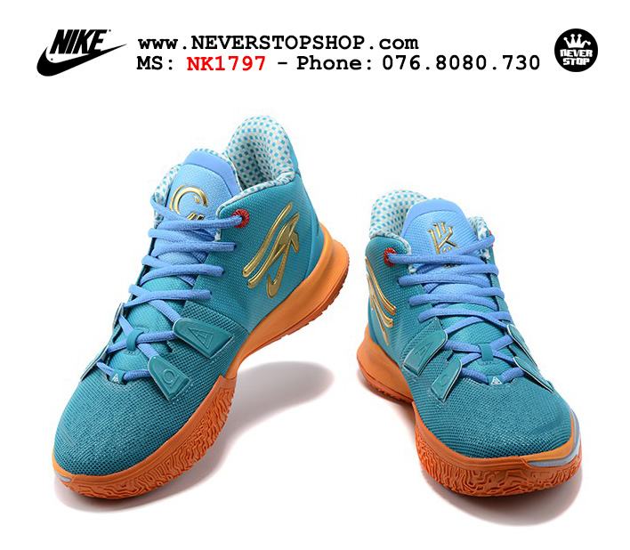 Giày bóng rổ Nike Kyrie 7 Xanh Cam cổ cao hàng chuẩn sfake replica chuyên outdoor indoor giá tốt HCM