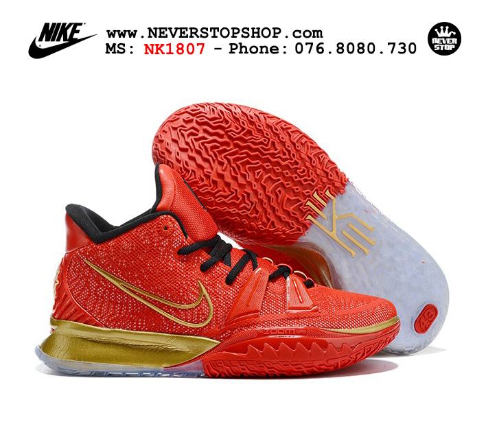 Giày bóng rổ Nike Kyrie 7 Đỏ Vàng cổ cao hàng chuẩn sfake replica chuyên outdoor indoor giá tốt HCM