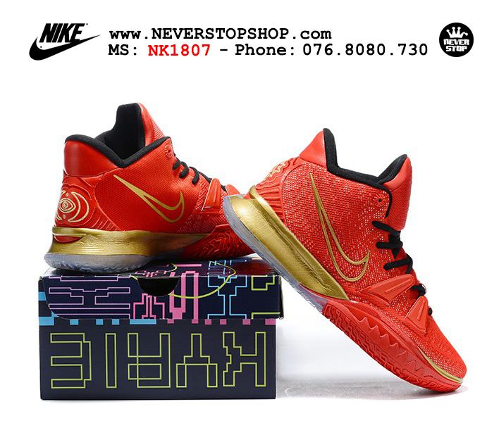 Giày bóng rổ Nike Kyrie 7 Đỏ Vàng cổ cao hàng chuẩn sfake replica chuyên outdoor indoor giá tốt HCM