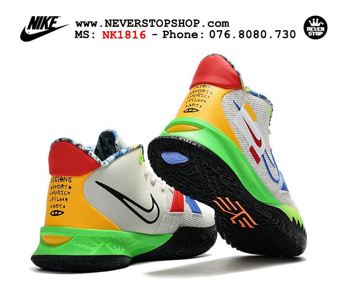 Giày bóng rổ Nike Kyrie 7 Trắng Đỏ Xanh cổ cao hàng chuẩn sfake replica chuyên outdoor indoor giá tốt HCM