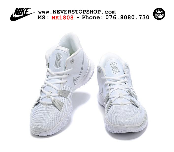 Giày bóng rổ Nike Kyrie 7 Trắng Bạc cổ cao hàng chuẩn sfake replica chuyên outdoor indoor giá tốt HCM