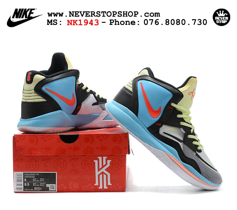 Giày Nike Kyrie 8 Xanh Đen Trắng bóng rổ nam hàng đẹp replica sfake giá rẻ tại NeverStop Sneaker Shop Quận 3 HCM