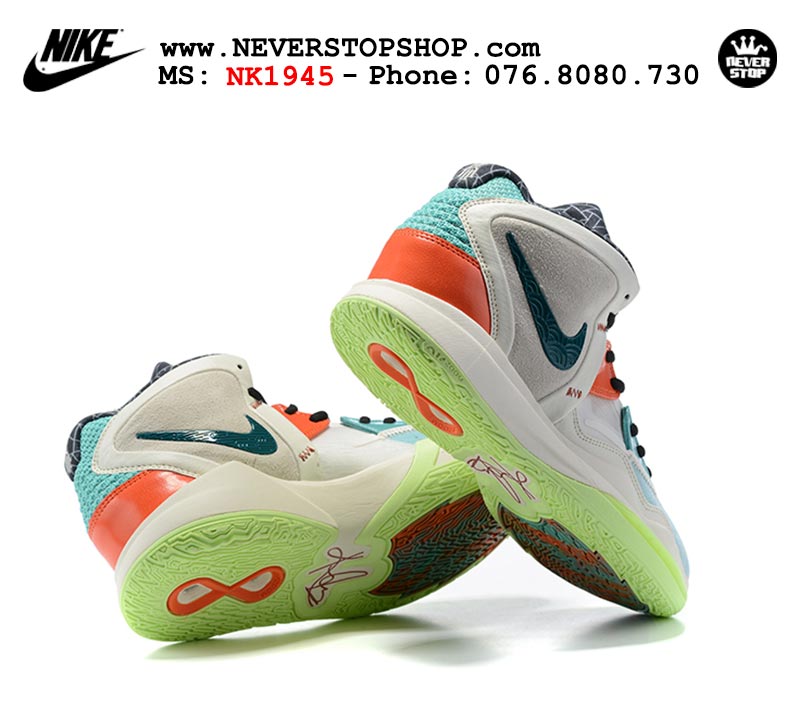 Giày Nike Kyrie 8 Xanh Xám bóng rổ nam hàng đẹp replica sfake giá rẻ tại NeverStop Sneaker Shop Quận 3 HCM