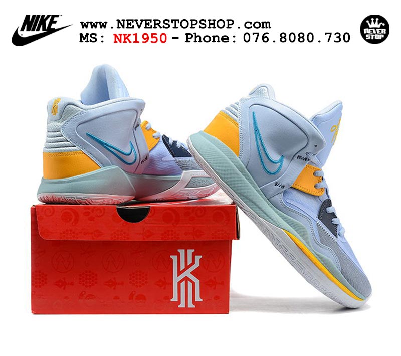 Giày Nike Kyrie 8 Xanh Nhạt bóng rổ nam hàng đẹp replica sfake giá rẻ tại NeverStop Sneaker Shop Quận 3 HCM