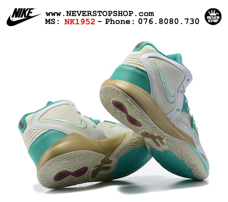 Giày Nike Kyrie 8 Xám Xanh  bóng rổ nam hàng đẹp replica sfake giá rẻ tại NeverStop Sneaker Shop Quận 3 HCM