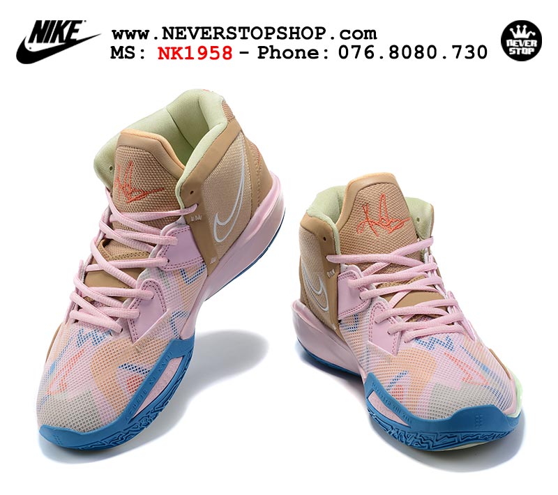 Giày Nike Kyrie 8 Hồng Nâu bóng rổ nam hàng đẹp replica sfake giá rẻ tại NeverStop Sneaker Shop Quận 3 HCM