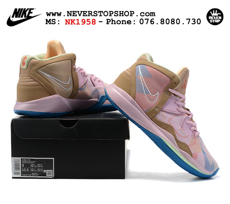 Giày Nike Kyrie 8 Hồng Nâu bóng rổ nam hàng đẹp replica sfake giá rẻ tại NeverStop Sneaker Shop Quận 3 HCM