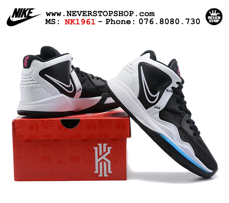 Giày Nike Kyrie 8 Đen Trắng bóng rổ nam hàng đẹp replica sfake giá rẻ tại NeverStop Sneaker Shop Quận 3 HCM