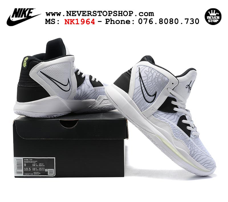 Giày Nike Kyrie 8 Trắng Đen bóng rổ nam hàng đẹp replica sfake giá rẻ tại NeverStop Sneaker Shop Quận 3 HCM
