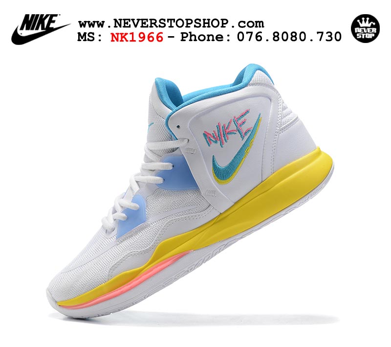 Giày Nike Kyrie 8 Trắng Vàng bóng rổ nam hàng đẹp replica sfake giá rẻ tại NeverStop Sneaker Shop Quận 3 HCM