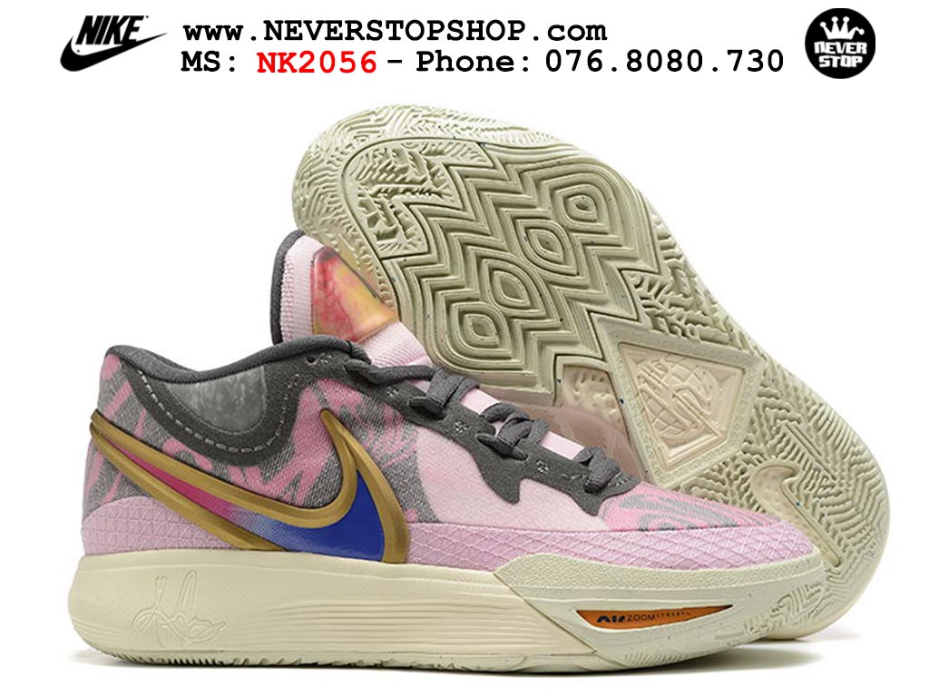 Giày Nike Kyrie 9 Xám Hồng bóng rổ nam hàng đẹp chuyên outdoor indoor chất lượng cao giá rẻ tại NeverStop Sneaker Shop Quận 3 HCM