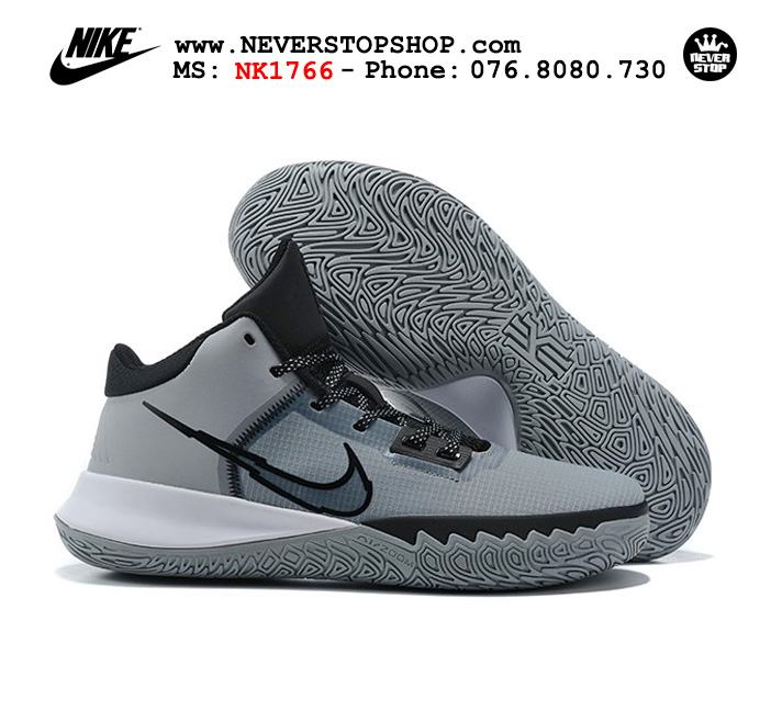 Giày bóng rổ Nike Kyrie Flytrap 4 Xám Đen cổ mid hàng chuẩn sfake replica chuyên outdoor giá tốt HCM