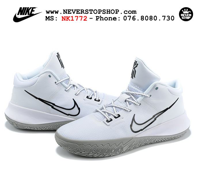 Giày bóng rổ Nike Kyrie Flytrap 4 Trắng Xám cổ mid hàng chuẩn sfake replica chuyên outdoor giá tốt HCM