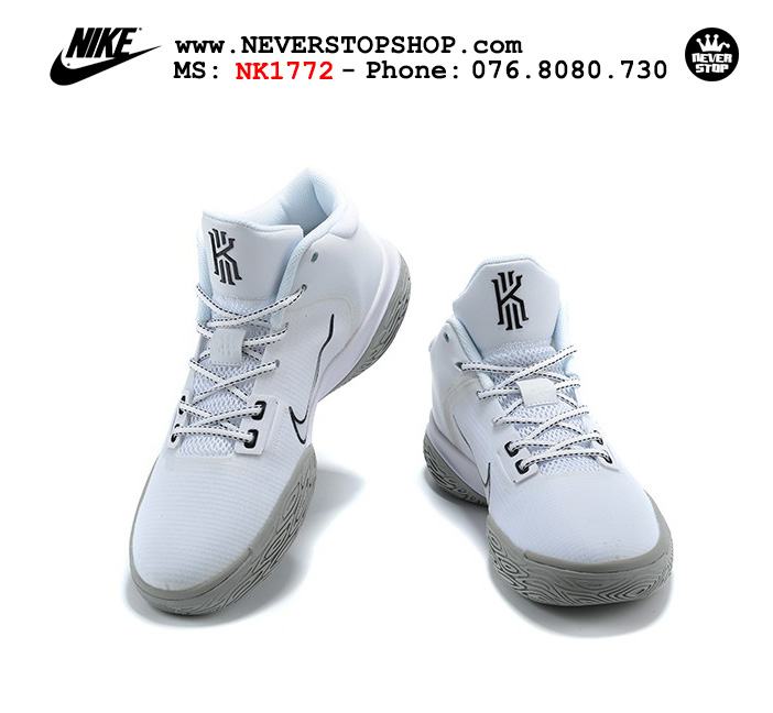 Giày bóng rổ Nike Kyrie Flytrap 4 Trắng Xám cổ mid hàng chuẩn sfake replica chuyên outdoor giá tốt HCM