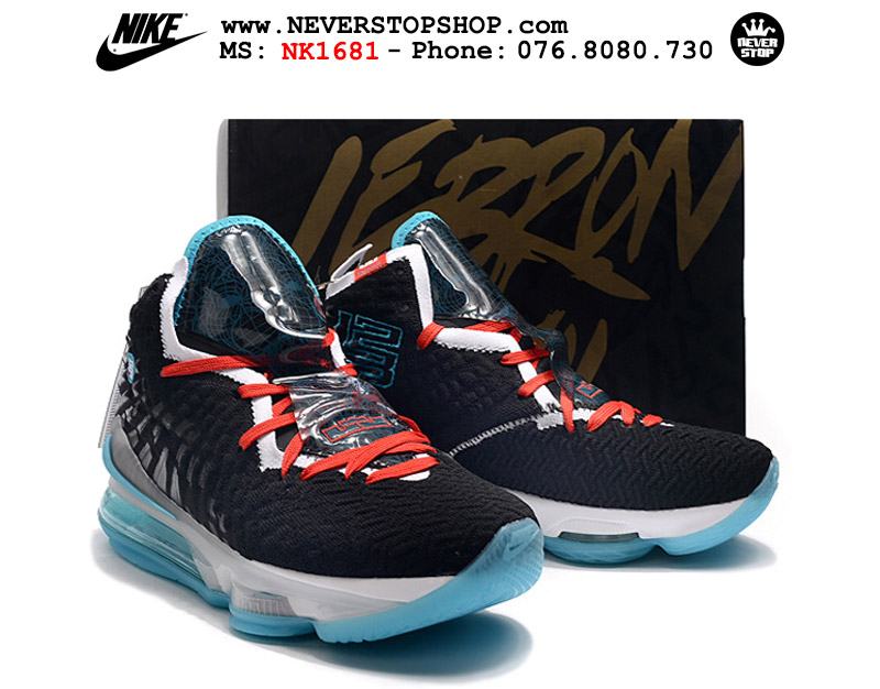 Giày bóng rổ NIKE LEBRON 17 BLACK BLUE hàng đẹp chuẩn sfake replica giá rẻ tốt nhất HCM