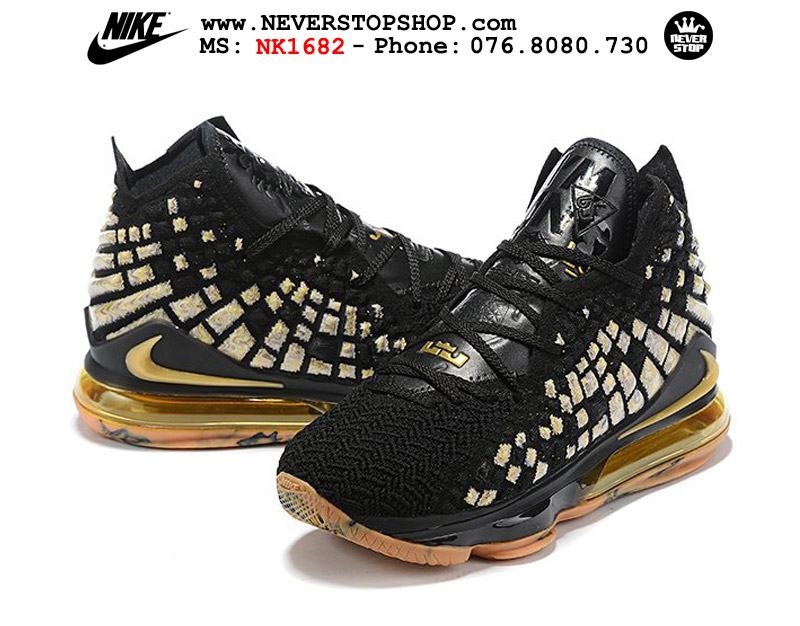 Giày bóng rổ NIKE LEBRON 17 BLACK GOLD hàng đẹp chuẩn sfake replica giá rẻ tốt nhất HCM