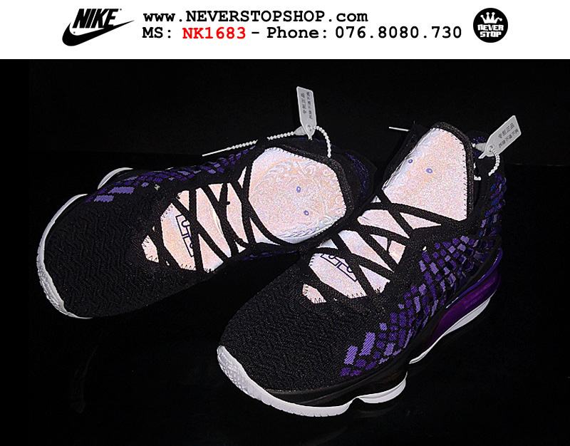 Giày bóng rổ NIKE LEBRON 17 BLACK PURPLE hàng đẹp chuẩn sfake replica giá rẻ tốt nhất HCM
